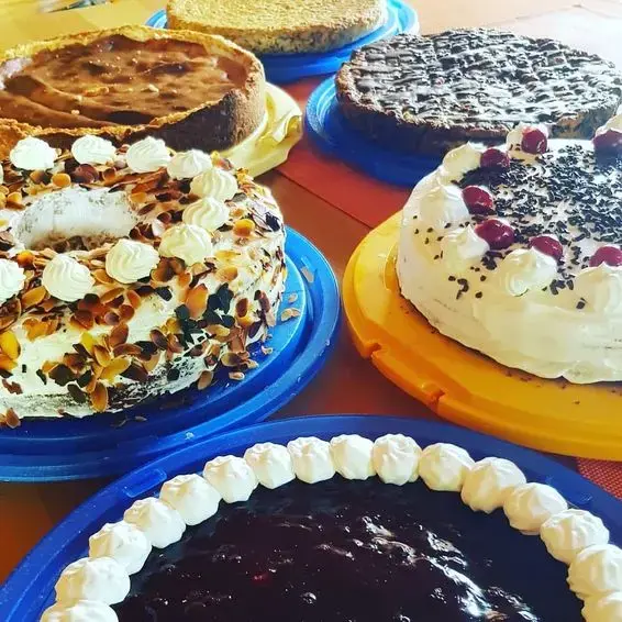 Frankfurter Kranz, Keesekuchen, Heidelbeerkuchen